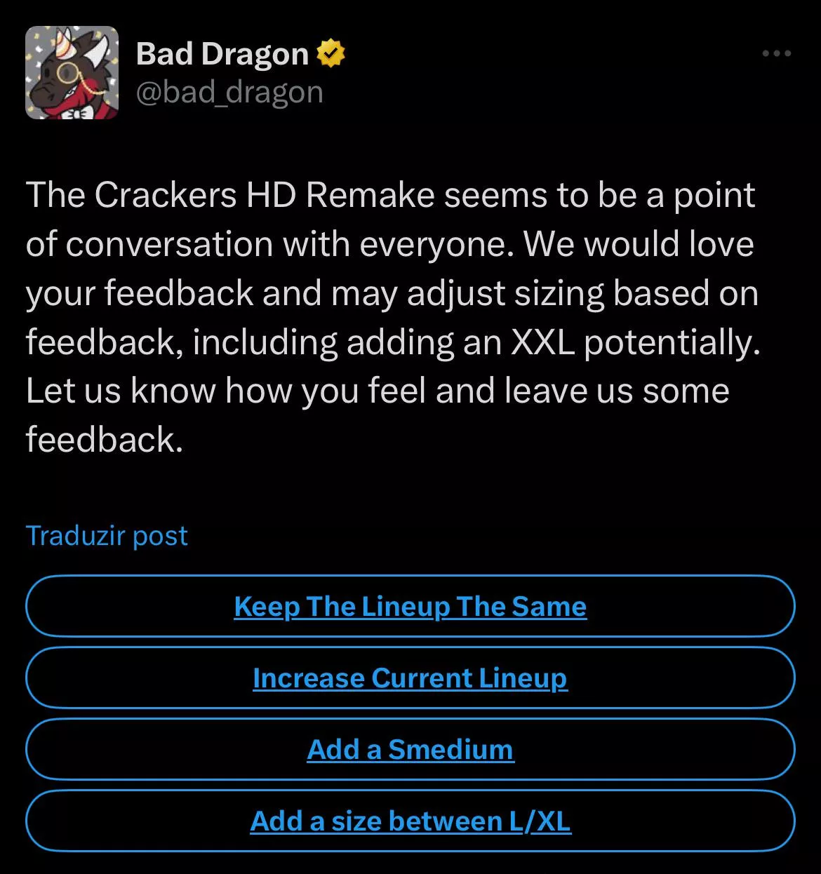 Well, I kinda called it, looks like we are getting a new toy size, at least they are asking the community on what we want before making any decisions Well, I kinda called it, looks like we are getting a new toy size, at least they are asking the community on what we want before making any decisions