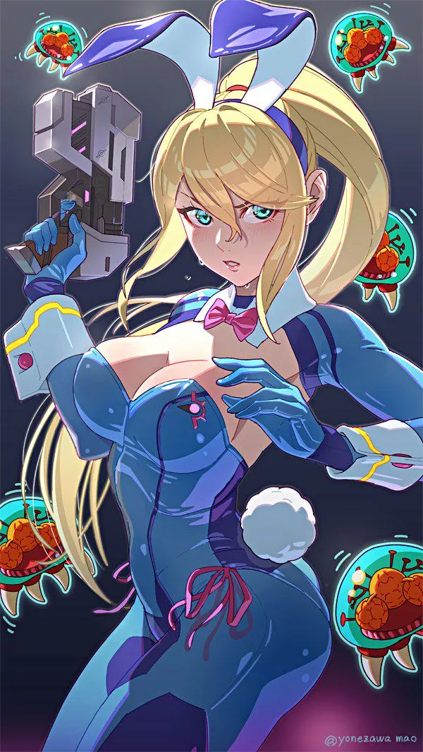 Zero suit Samus bunny 🥕 artwork by (Yonezawa Mao)