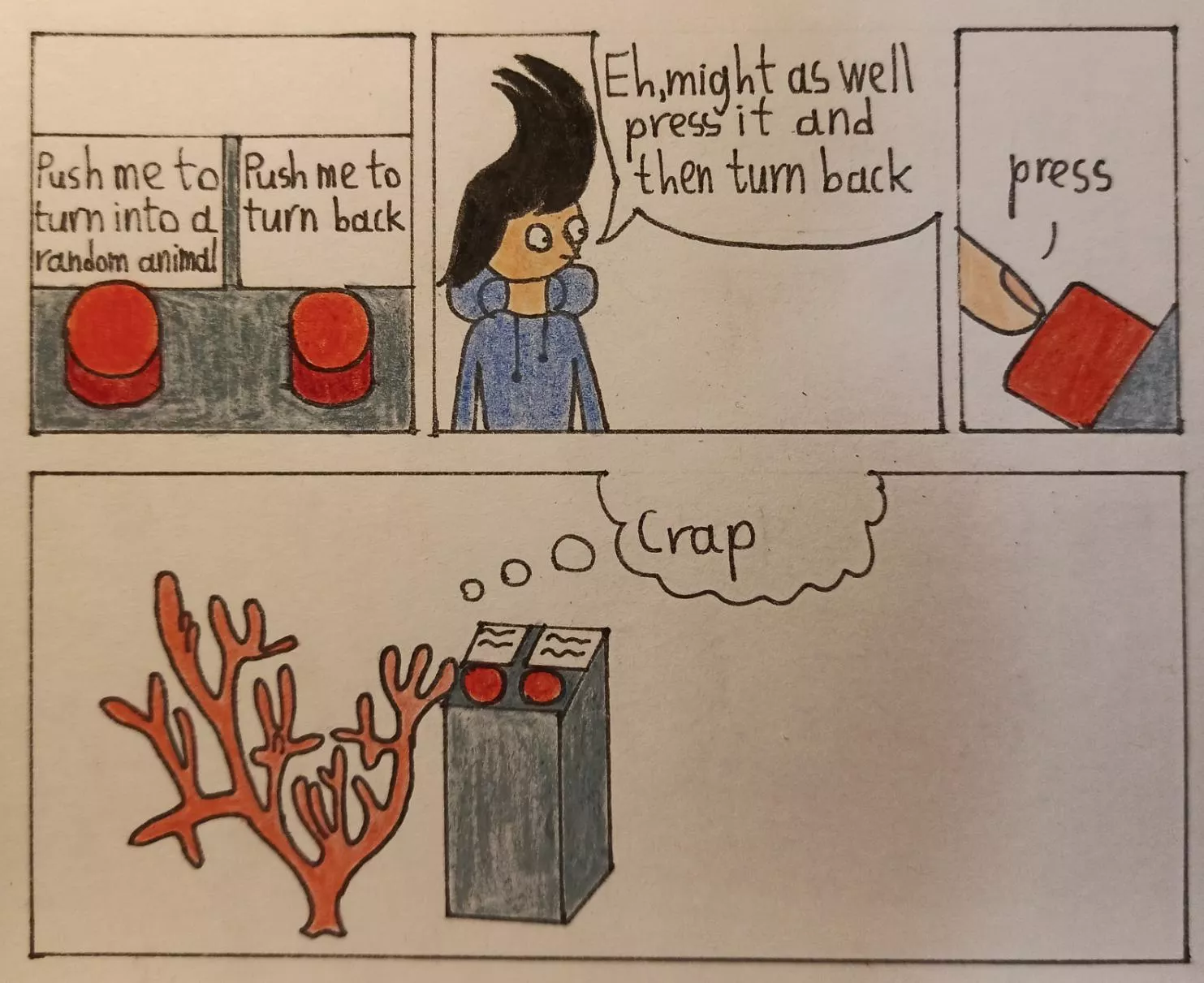 A button (art by me)