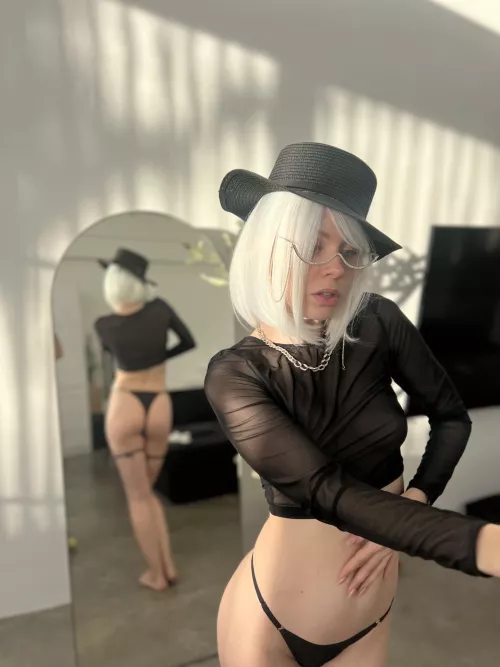 A mysteriously cute selfie