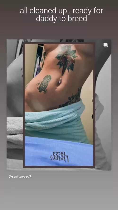 all cleaned up.. ready for daddy to breed