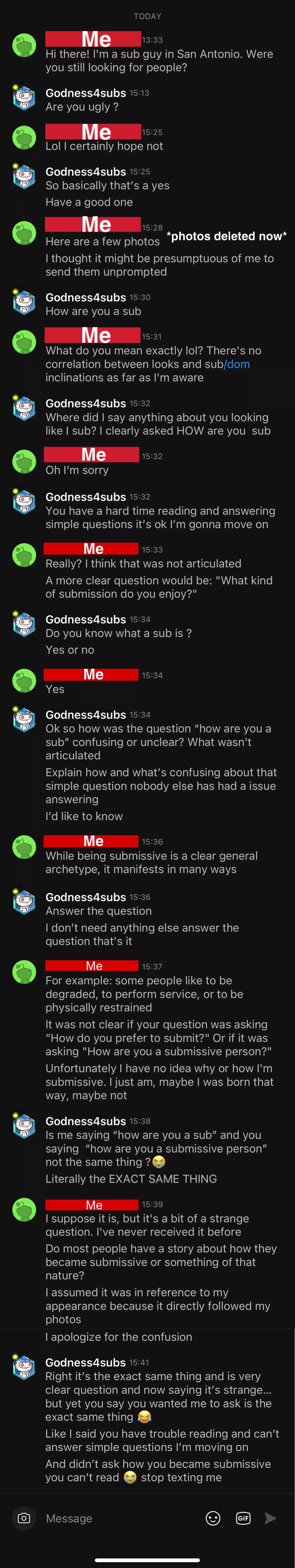 Am I insane? Or is this how we speak to each other now?