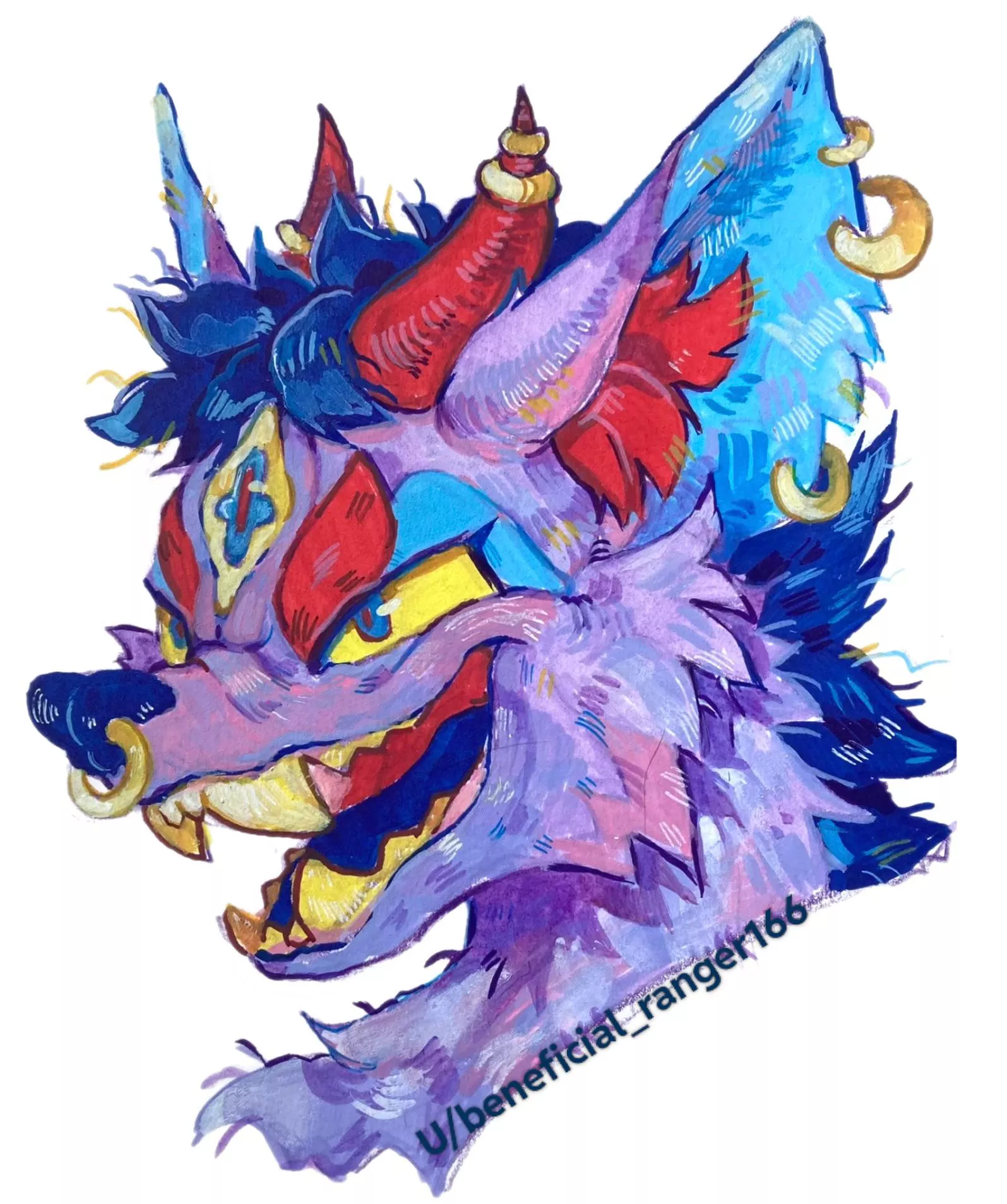 Art collab I make with a friend! I make the sketch and he colored it :D he’s crabbyalldayandallnight on IG!