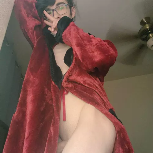 Blow this up to drop robe🐰🫣