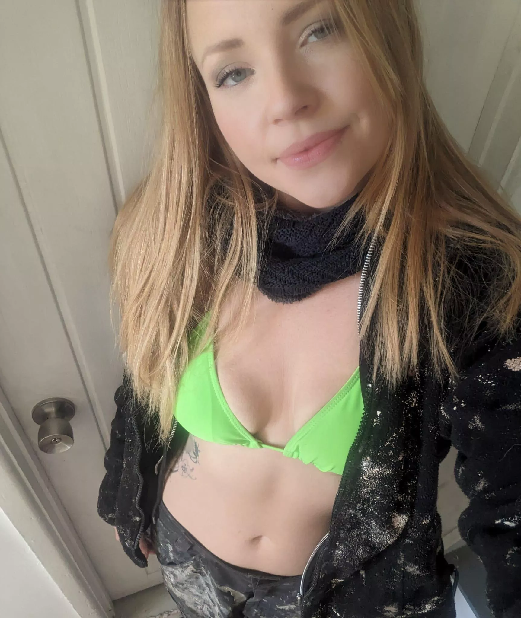 Cheeky peek under my work clothes