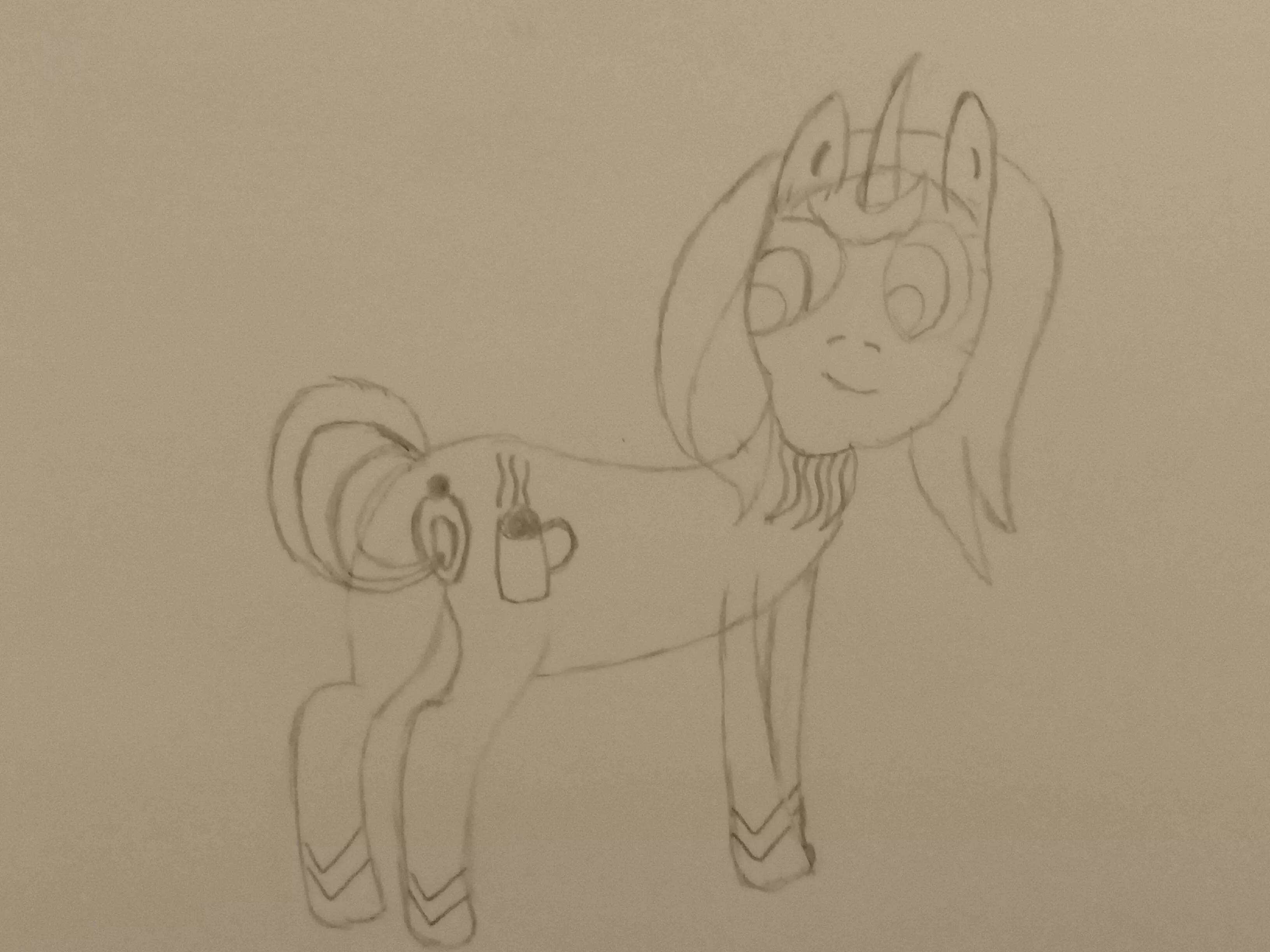 Drawing of Blaze playing with her pussy and tail