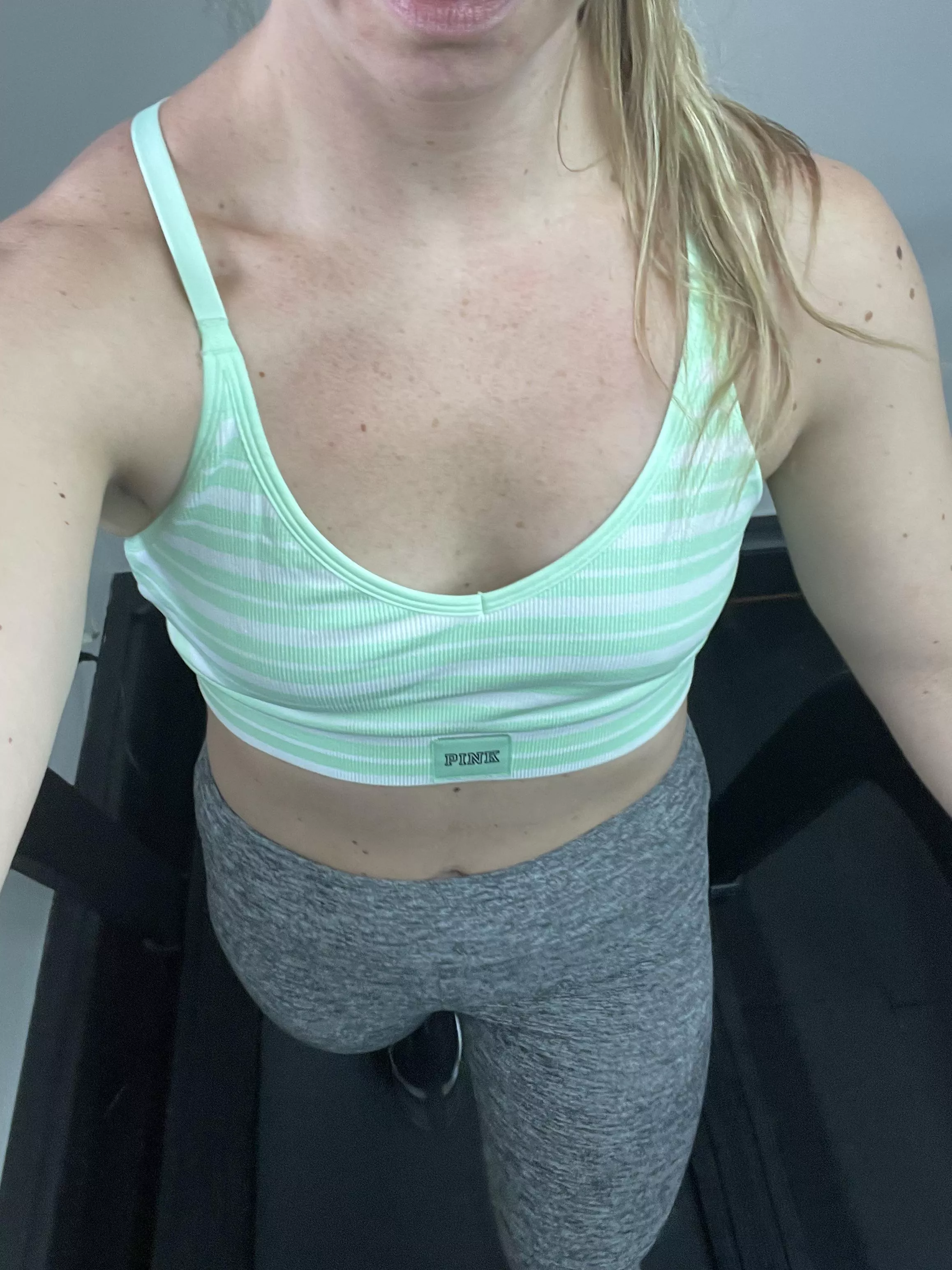 (F) Getting my sweat on. Need someone to help me stretch after