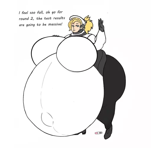 [f] very tall and hefty mercy wants to go even bigger by yatynat and @zeruxu