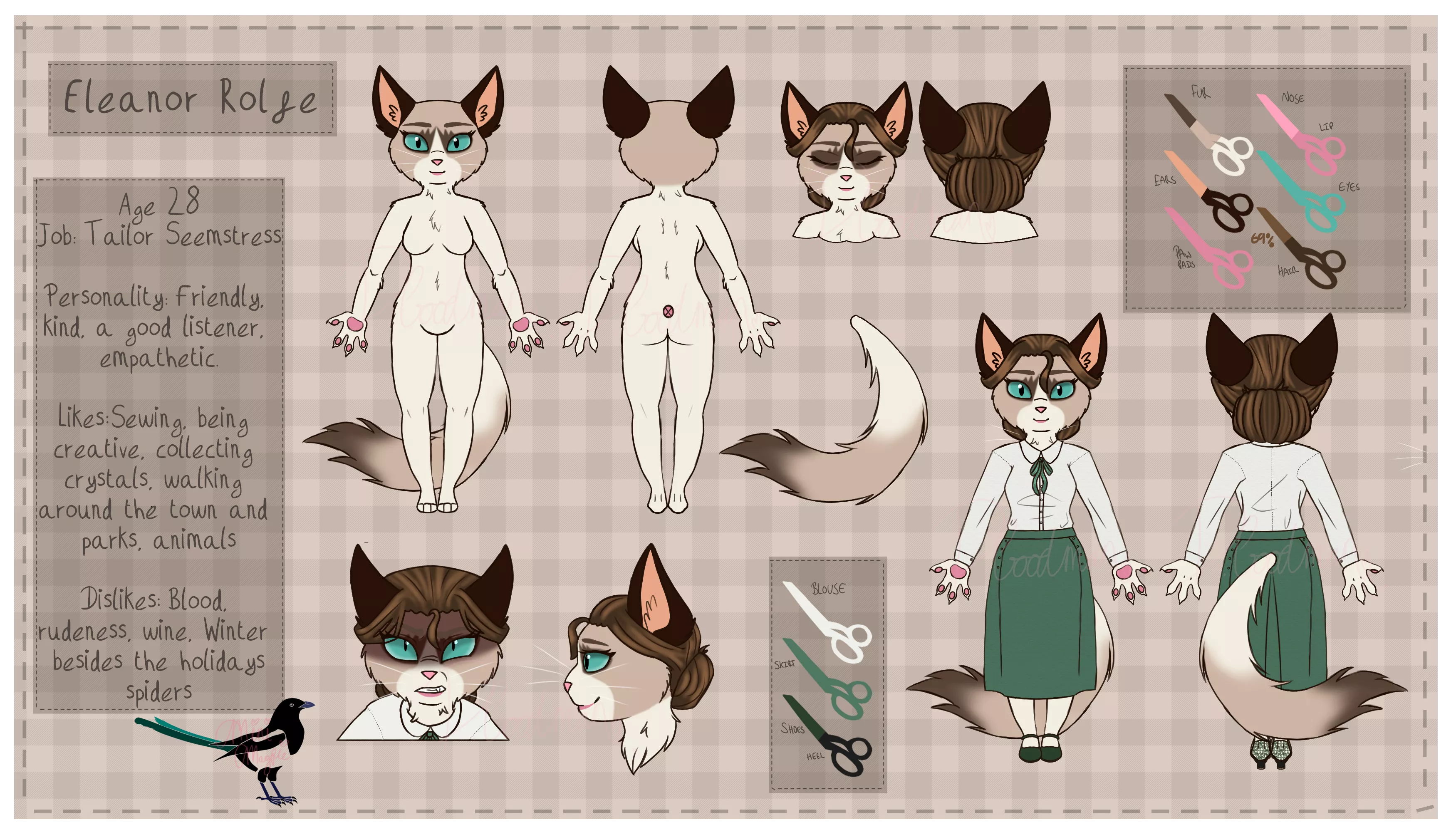 Finally made a ref sheet for my Lackadaisy fan OC