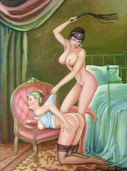 Girl on girl spanking