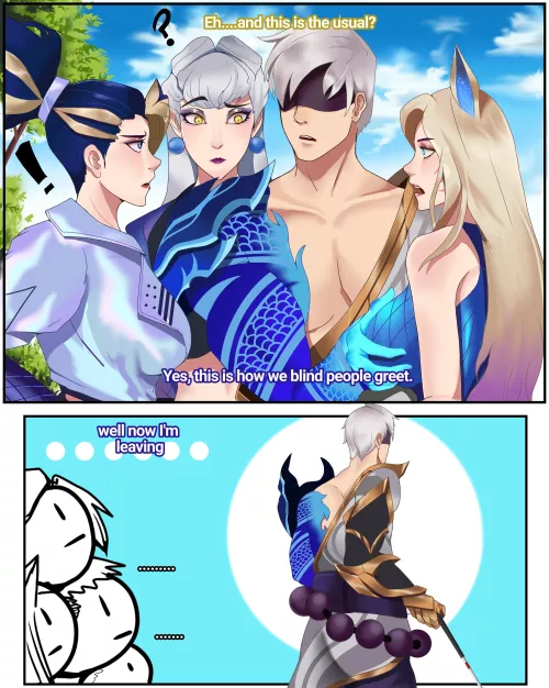 Hm... Maybe... (Lee Sin, Akali, Evelynn and Ahri)(qqorge)