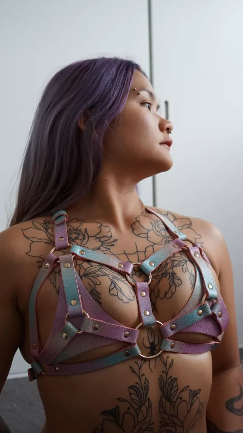 I get to show off my tatts with this harness