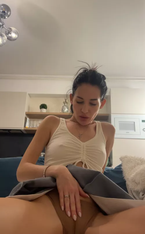 I hope your tongue has already missed the view upskirt