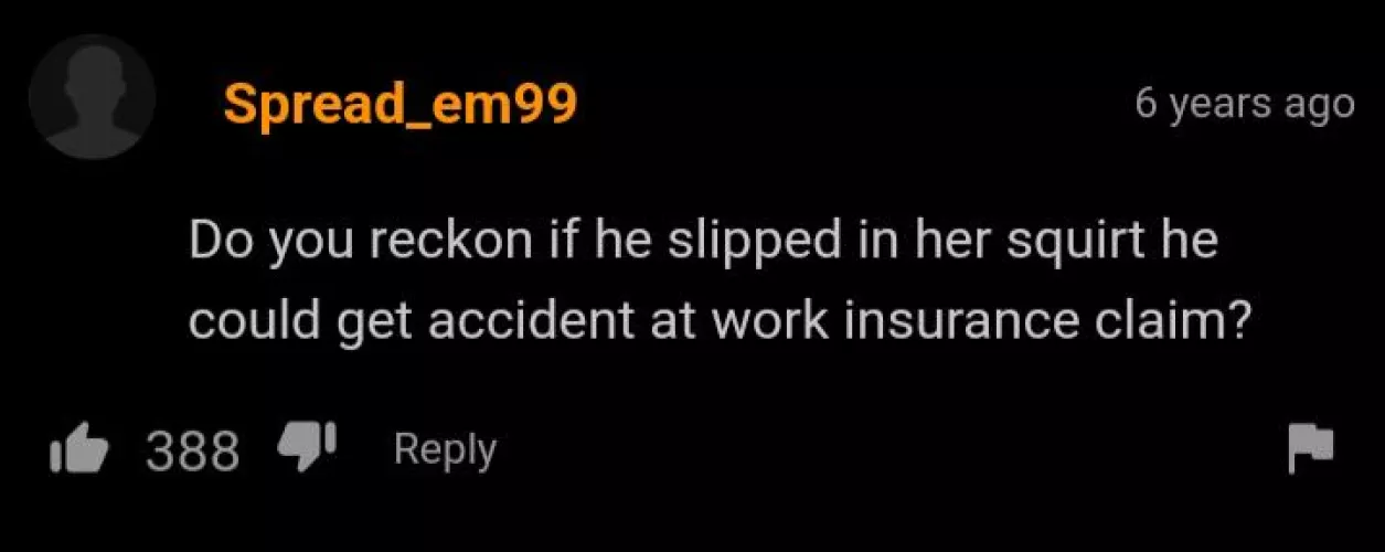 I wonder what he'll say to the insurance firm..