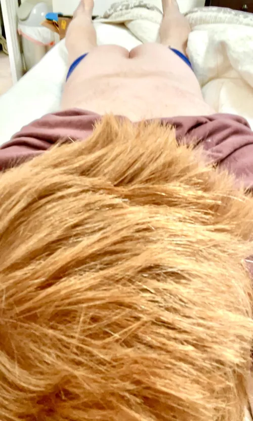 Imagine…seeing my orange hair between your…