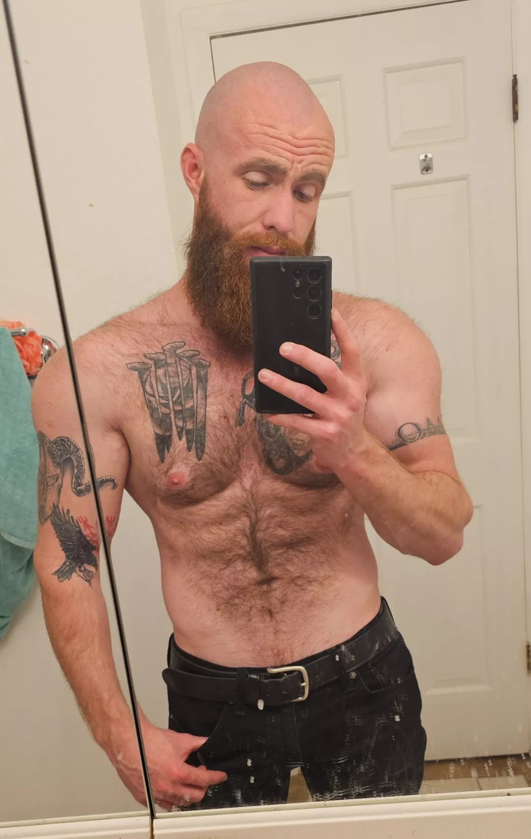 Mirror is dirty. Hopefully you are too.