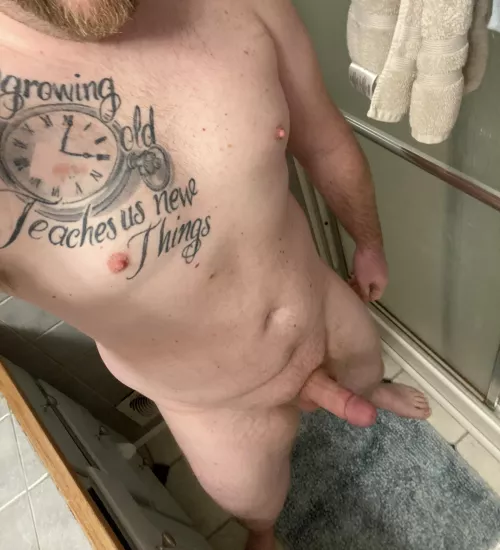 Morning rise and shower. Time to wake up a bit before work..