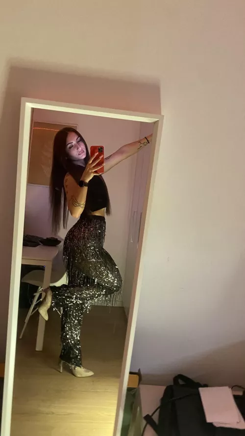 My outfit for today's shopping at the mall. Would you turn around for me?