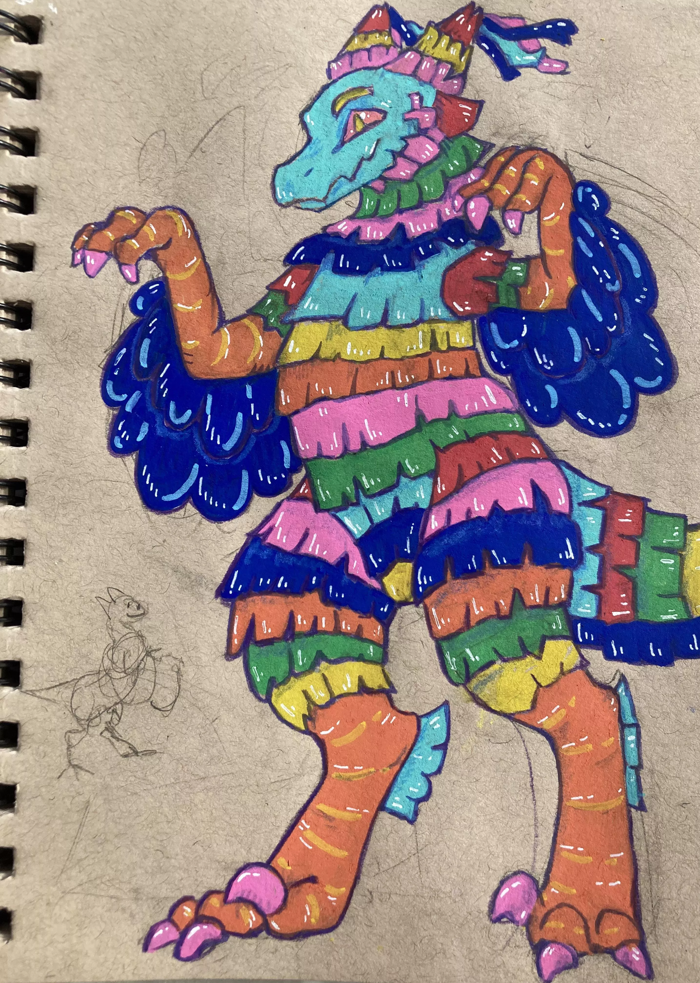 My velocipinata fursona, Piruleta! :3 art by me!