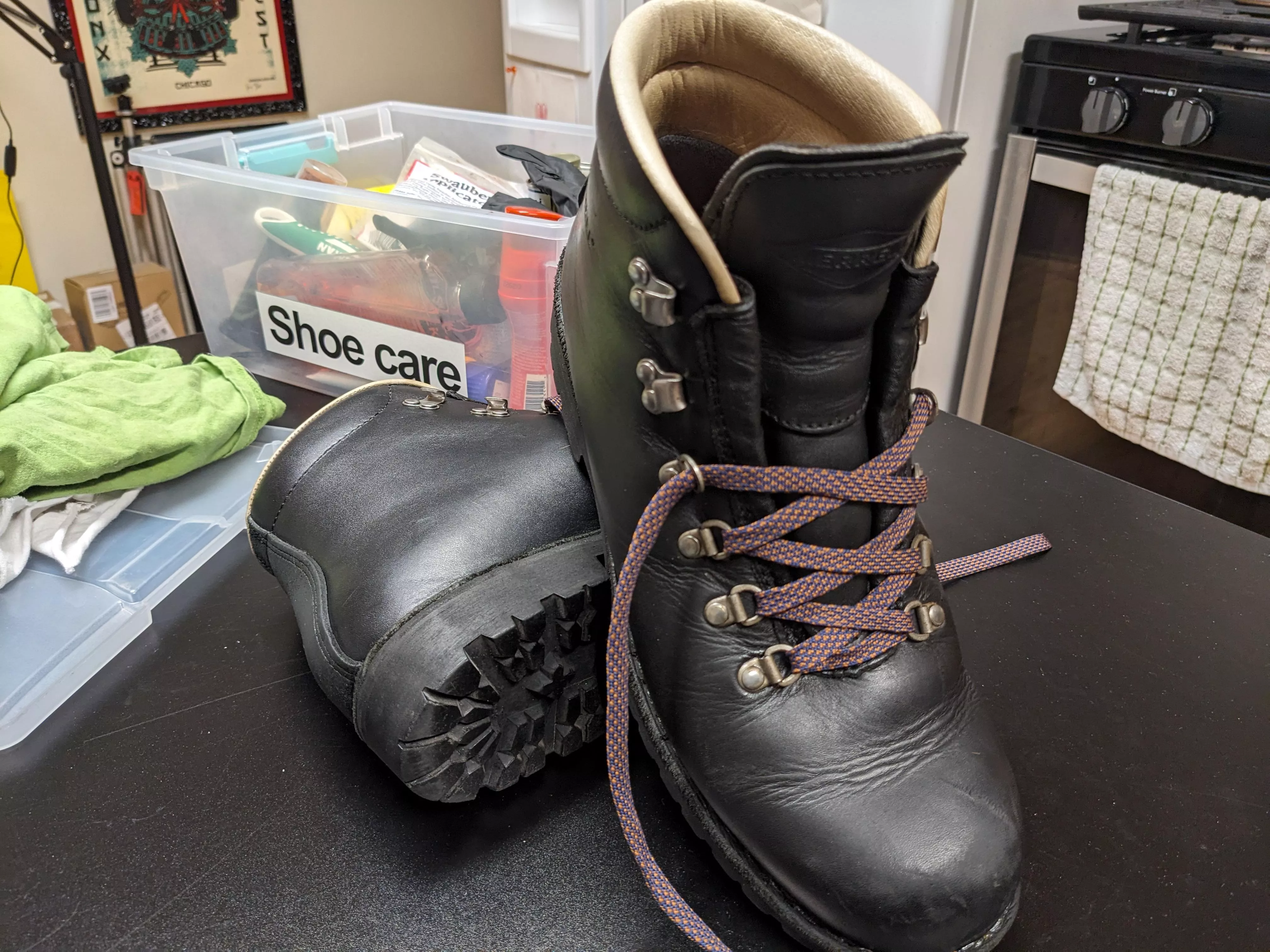 Oiled up the Merrells tonight