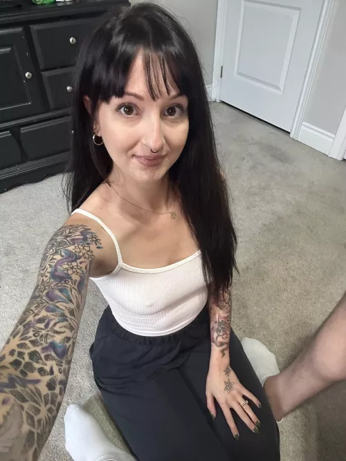 On my knees where I belong :’)