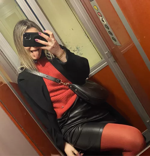 Pansil leather skirt