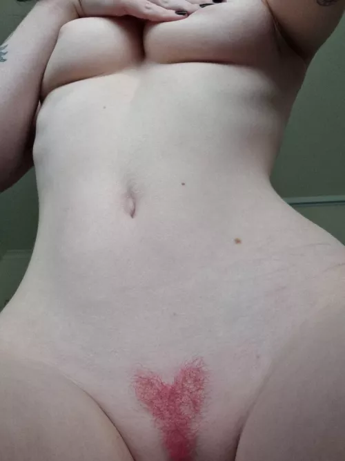 pink heart shaped pubes 🩷