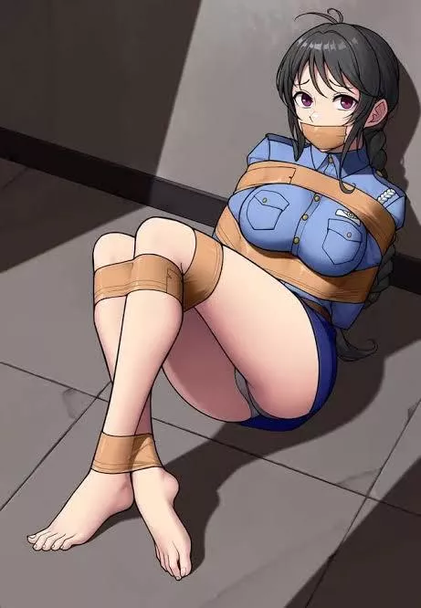 Police woman get caught will someone gonna help her