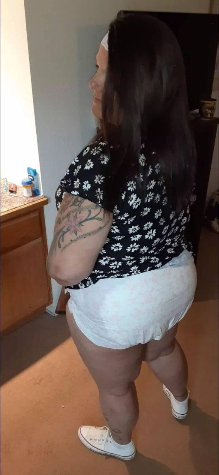 Posing in the mirror.