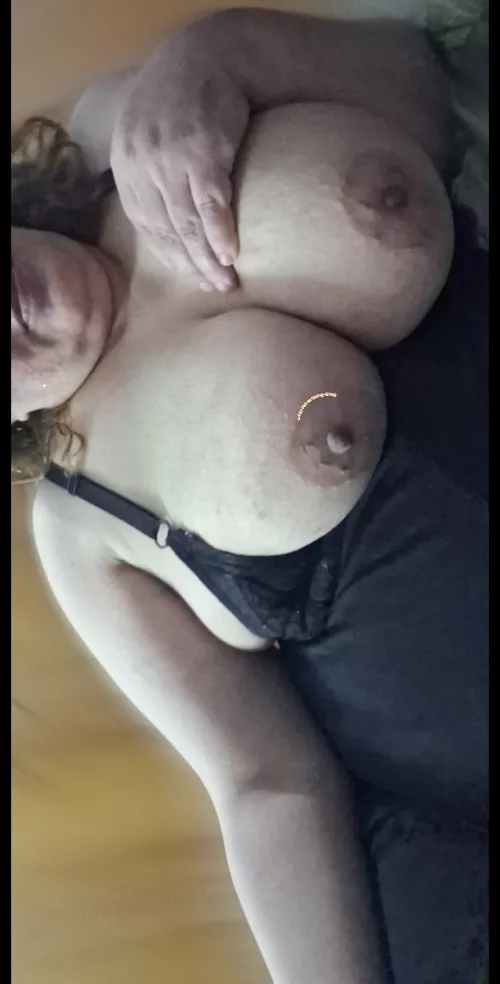 Put your hands between them, press them, and then pass your penis over my nipples