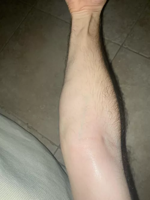 Saliva wet arm 👅💦