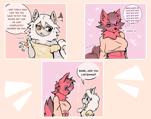 short silly comic of me and my gfs sonas ehehe (art by me)