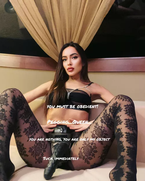 Superlative Queen with her favourite strap on