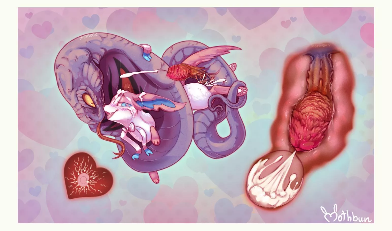 Sylveon wrapped up with Arbok [MF] (Mothbun)