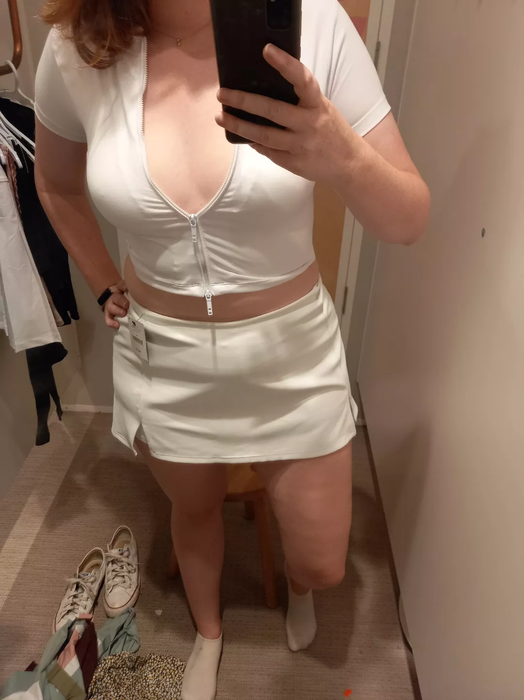 Tennis outfit ready to go