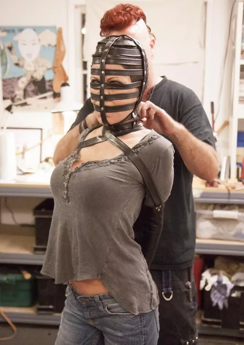 This thing had NOTHING to do with keeping her quiet... It was just a humiliation tool.