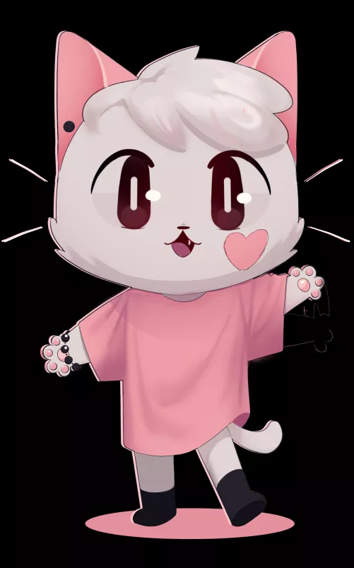 this tiny bye-bye cat I've drawn