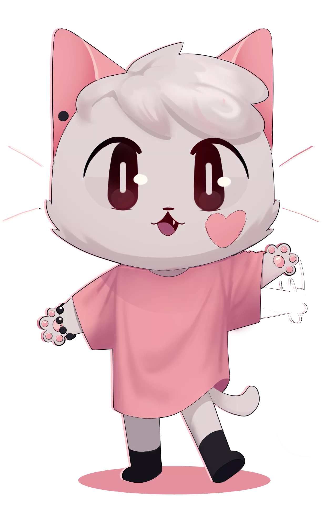 this tiny bye-bye cat I've drawn