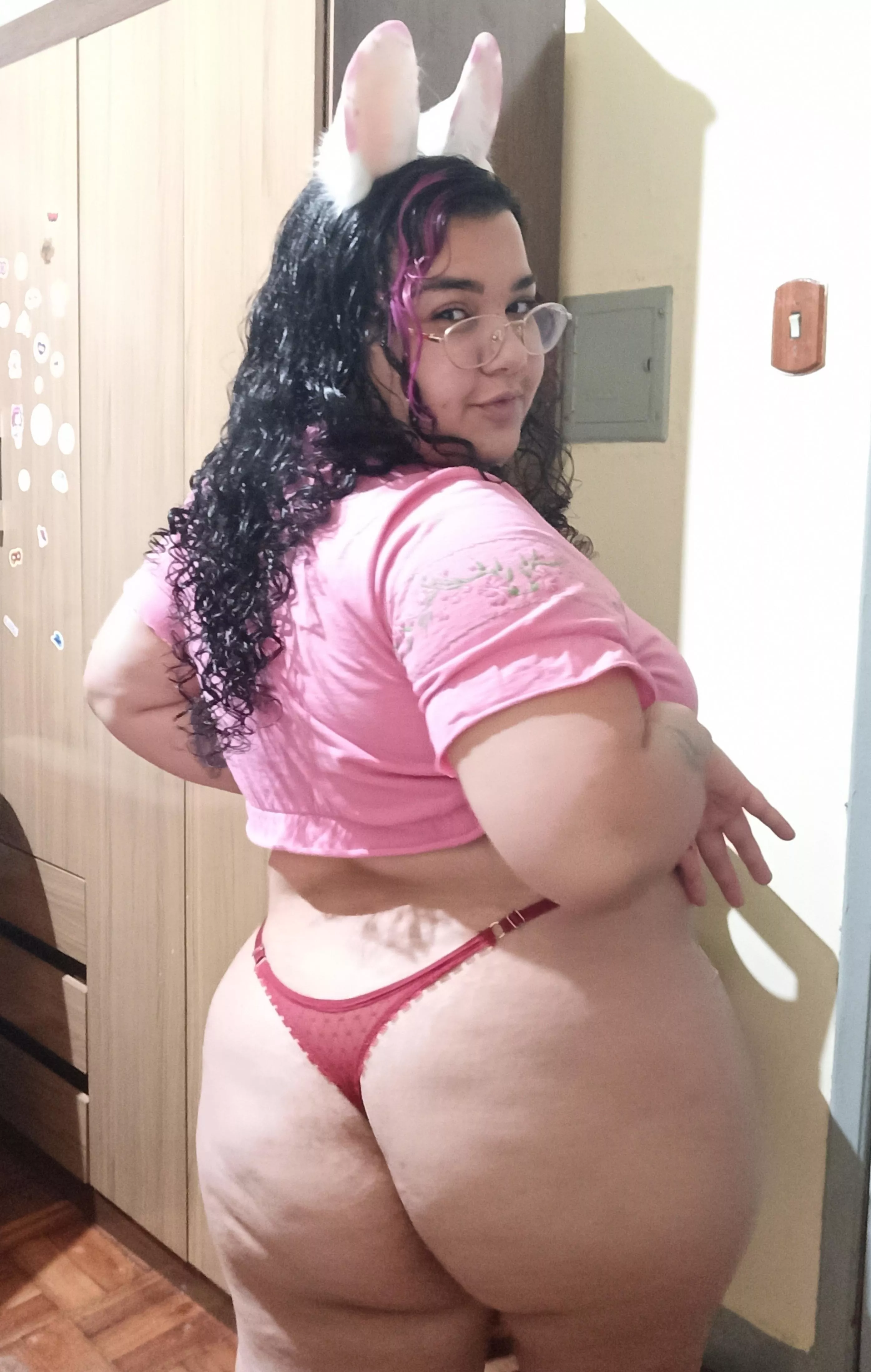 We have a bunny for adoption.