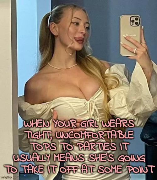 When the party dies down and it's just her guy friends