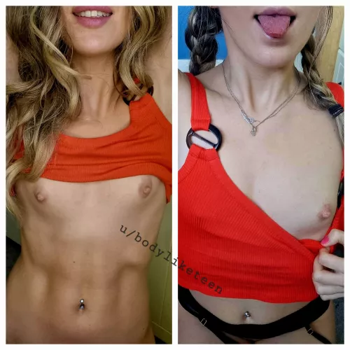 Would you jerk off even to girl with no boobs? Be honest