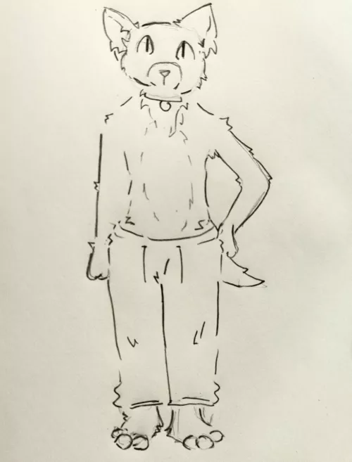 A quick doodle of my fursona, Minty! I'll draw the fursonas of the first three who comments ;3
