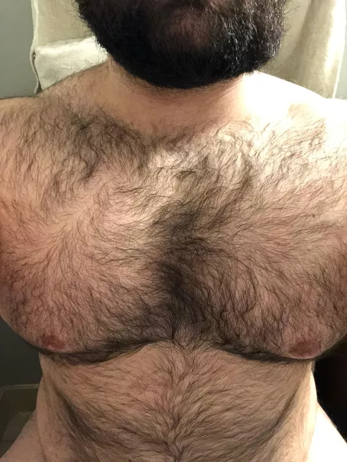 Freezing in Michigan glad I got the body hair