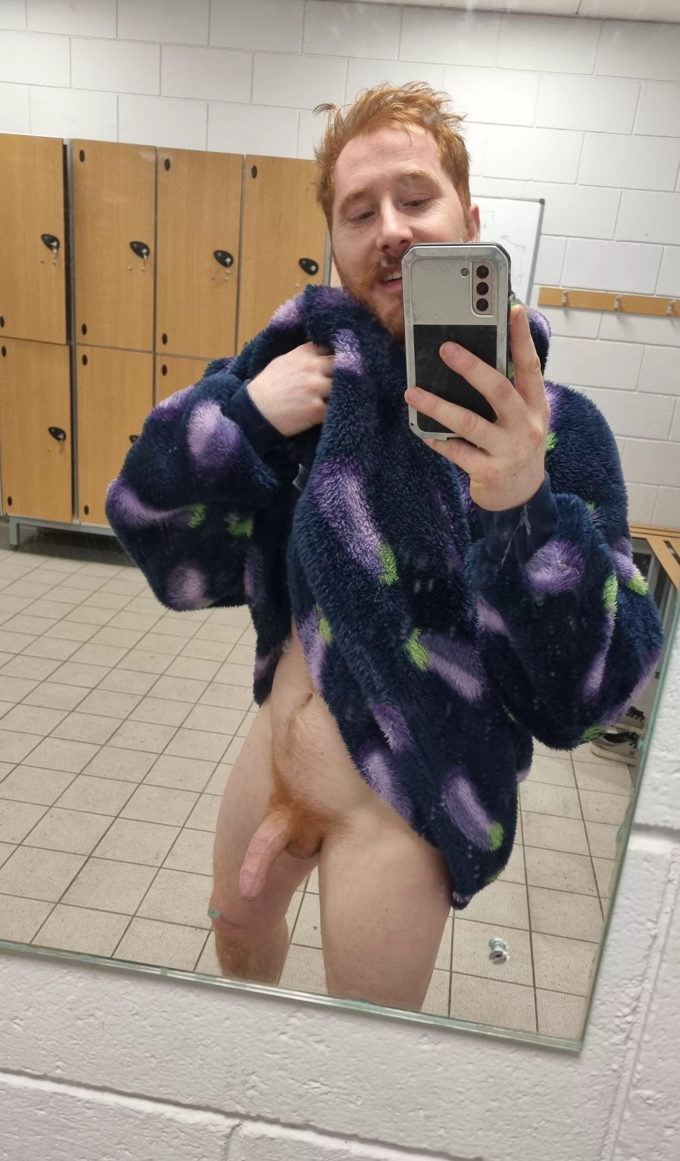 In the changing room!