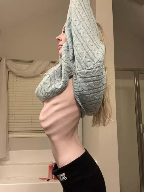 My cropped sweater is great for showing off ribs