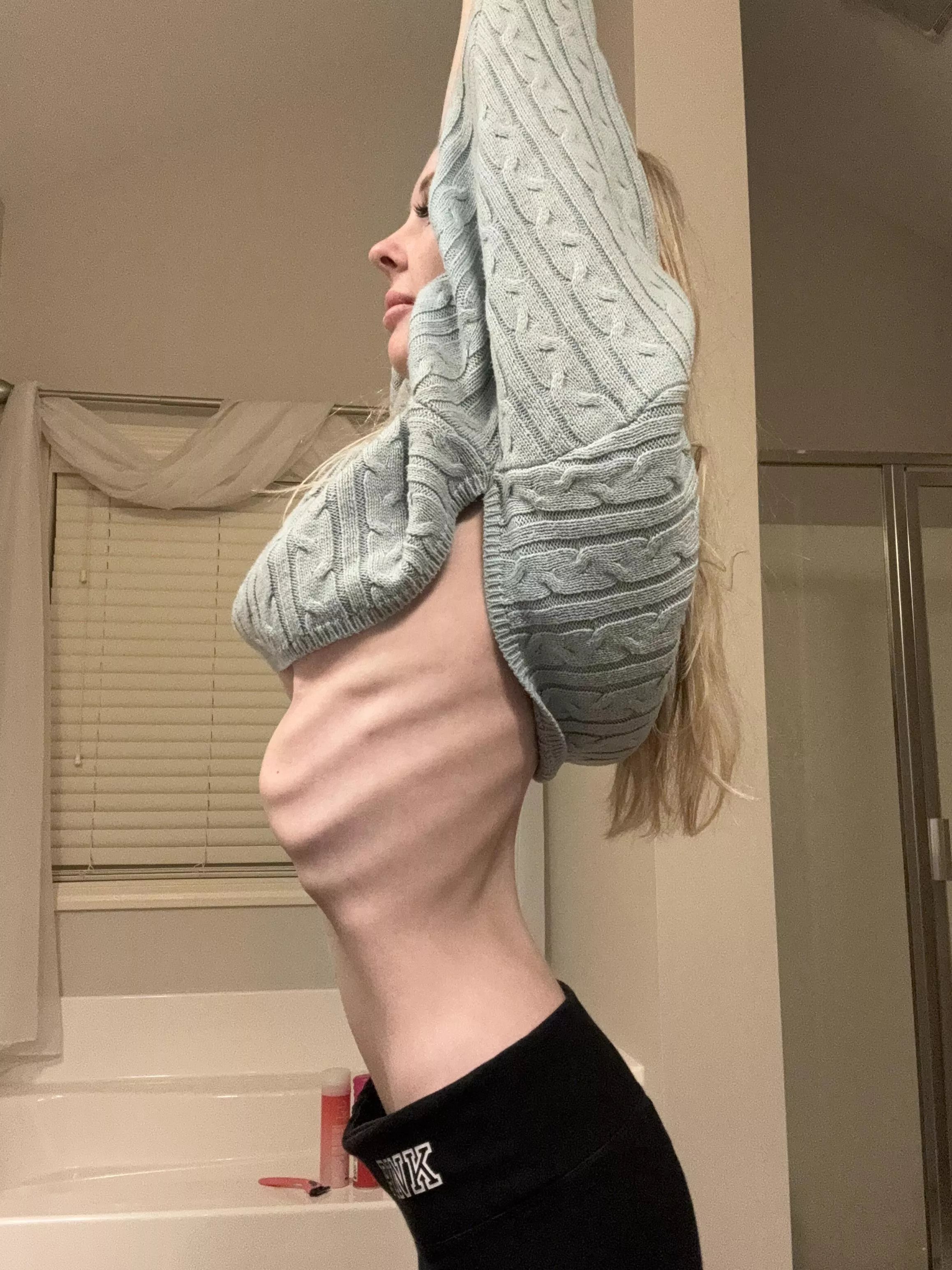 My cropped sweater is great for showing off ribs