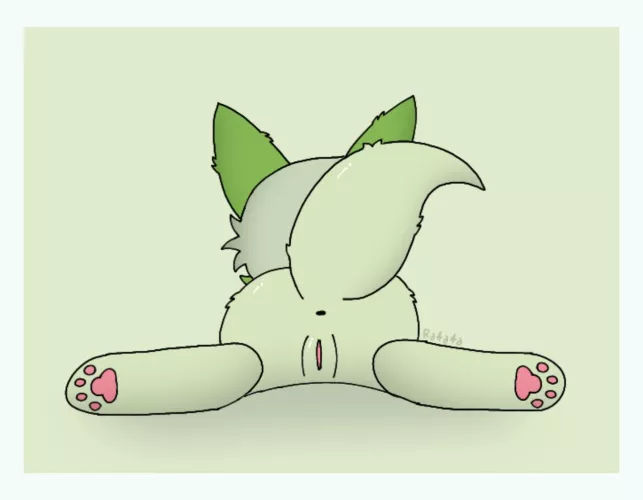 [OC] [F] Sprigatito from behind x3 (Rafafa)