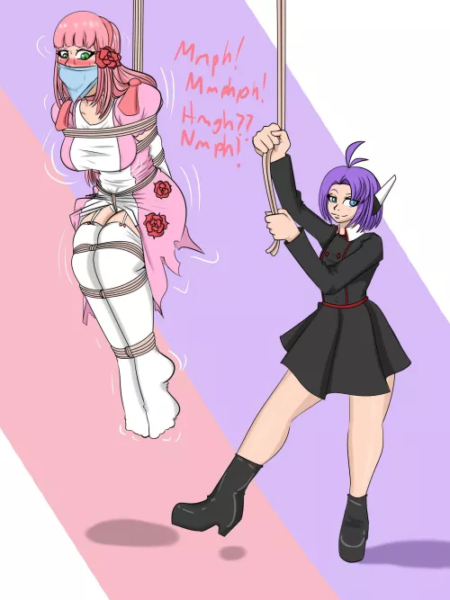 She made sure I'm spending the rest of the day as a damsel instead of a princess