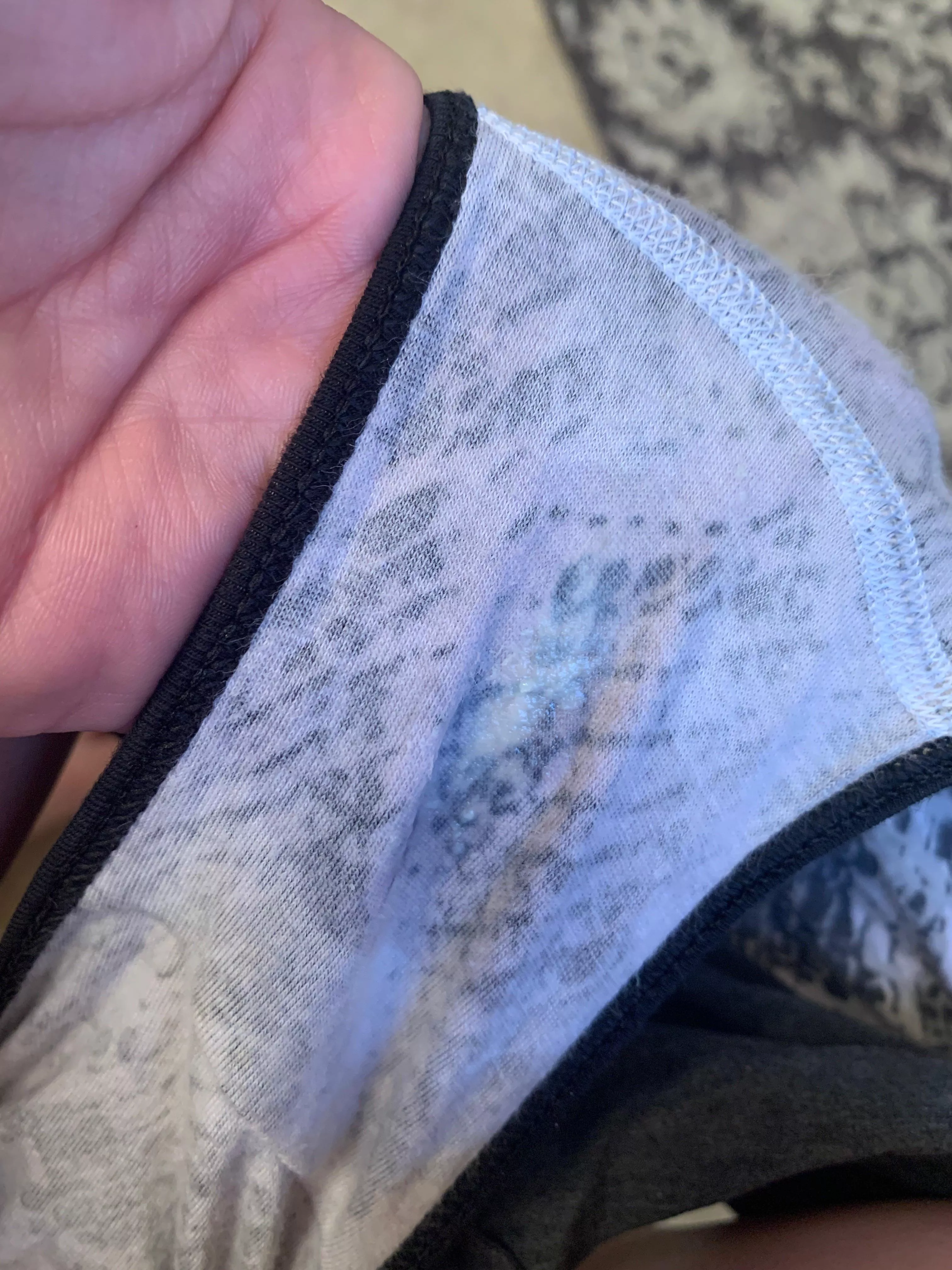 She’s leaking at work