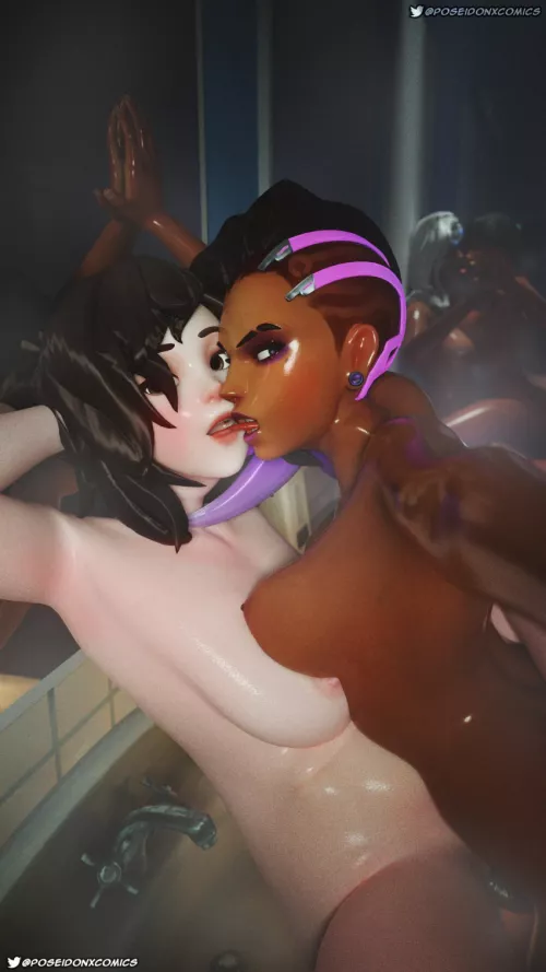 Sombra and Mei (poseidonx)